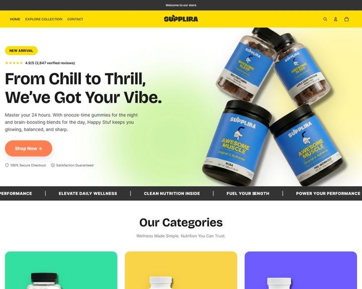 Website design on screen